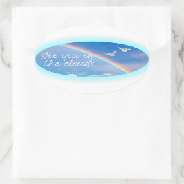 Zie je in de wolkenovaal Stickers 20 per vel