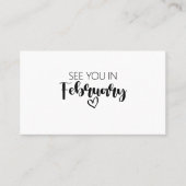 Zie je in februari Zwangerschap Aankondiging (Voorkant)