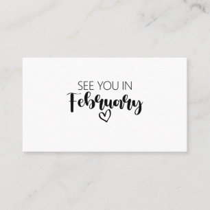 Zie je in februari Zwangerschap Aankondiging