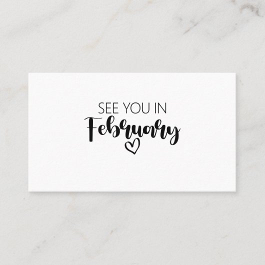 Zie je in februari Zwangerschap Aankondiging (Voorkant)