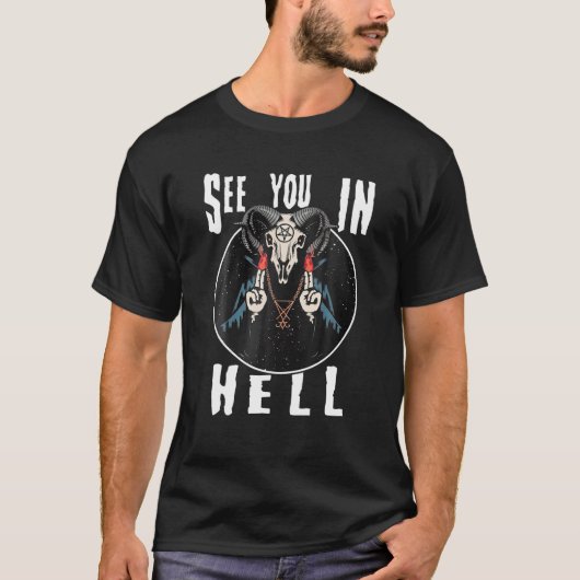 Zie je in Hell Satan T-shirt (Voorkant)