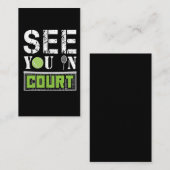 Zie je in het Tennis Tournament Gift Racket Visitekaartje (Voorkant / Achterkant)