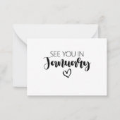 Zie je in januari Zwangerschap Aankondiging (Voorkant)