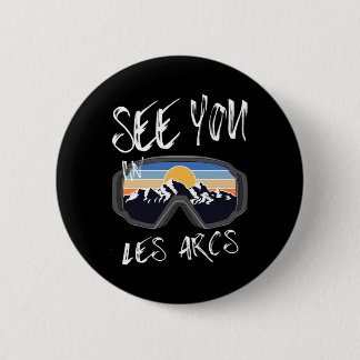 Zie je in Les Arcs Frankrijk Wandelvakantie Ski Ronde Button 5,7 Cm