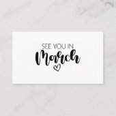 Zie je in maart Zwangerschap Aankondiging (Voorkant)