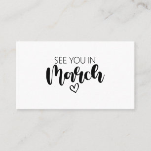 Zie je in maart Zwangerschap Aankondiging