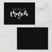 Zie je in maart Zwangerschap Aankondiging (Voorkant / Achterkant)