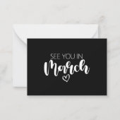 Zie je in maart Zwangerschap Aankondiging (Voorkant)