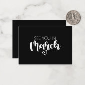 Zie je in maart Zwangerschapsaankondiging Notitiekaartje (Voorkant / Achterkant in situ)