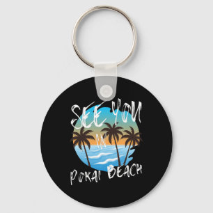 Zie je in Pokai Beach Retro Vintage Oahu Surfer Sleutelhanger