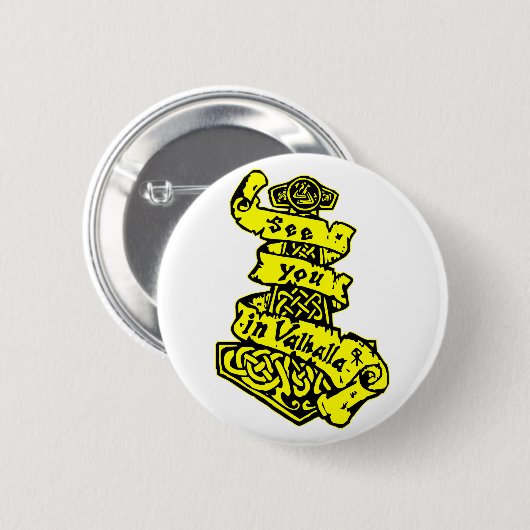 Zie je in Valhalla #USAPatriotGraphics © Ronde Button 5,7 Cm (Voorkant /achterkant)