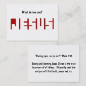 Zie je Jezus? Beëindiging/Visitekaartjes Visitekaartje (Voorkant / Achterkant)