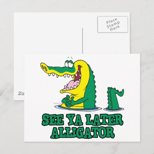 zie je later alligator briefkaart (Voorkant / Achterkant)