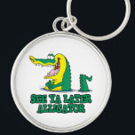 zie je later alligator sleutelhanger<br><div class="desc">Gekke en grappige alligator en/of krokodille grafische vormgeving voor dierlijke cartoon. Geweldige geschenken voor dierenvrienden. Grafisch ©toonclipart.com. Gebruikt met toestemming.</div>