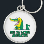 zie je later alligator sleutelhanger<br><div class="desc">Gekke en grappige alligator en/of krokodille grafische vormgeving voor dierlijke cartoon. Geweldige geschenken voor dierenvrienden. Grafisch ©toonclipart.com. Gebruikt met toestemming.</div>