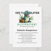 Zie je later alligator weggaan uitnodiging (Voorkant / Achterkant)