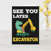 Zie je later Excavator I - Toddler Boys Kinderen Kaart (Gele Bloem)