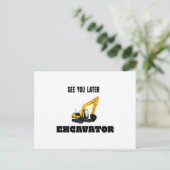 Zie je later Excavator - Tradie bouwplaats Briefkaart (Staand voorkant)