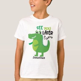 Zie je later gepersonaliseerde alligator t-shirt