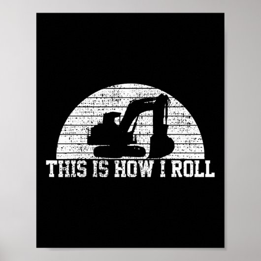 Zie je later graafmachine bouwvakker cadeau poster (Voorkant)