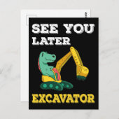 Zie je later graafmachine I - Toddler Boys Kinder Briefkaart (Voorkant / Achterkant)