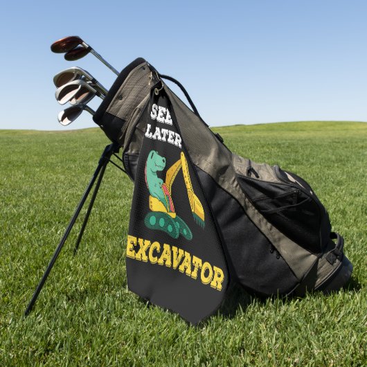 Zie je later graafmachine I - Toddler Boys Kinder Golfhanddoek (Groen)