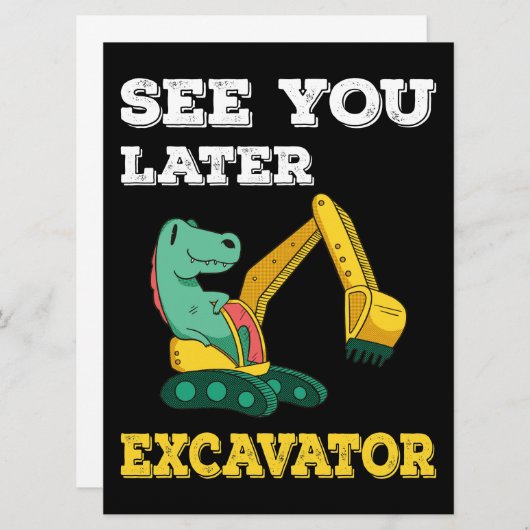 Zie je later graafmachine I - Toddler Boys Kinder Kaart (Voorkant / Achterkant)