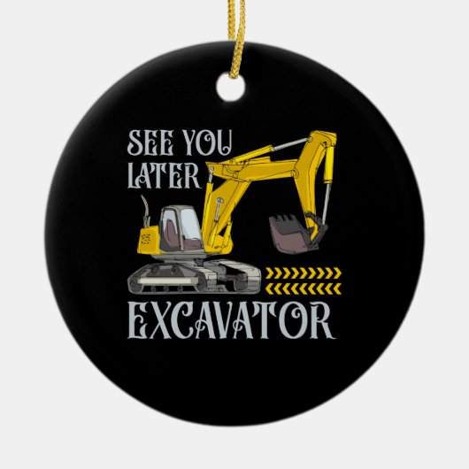 Zie je latere excavator keramisch ornament (Voorkant)
