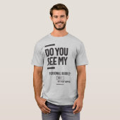 Zie je mijn persoonlijke bel? t-shirt (Voorkant volledig)