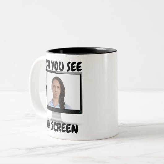 Zie je mijn scherm grappige mok (Voorkant links)