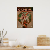 Zie je op Cuba, retro-sheet muziekcover Poster (Keuken)