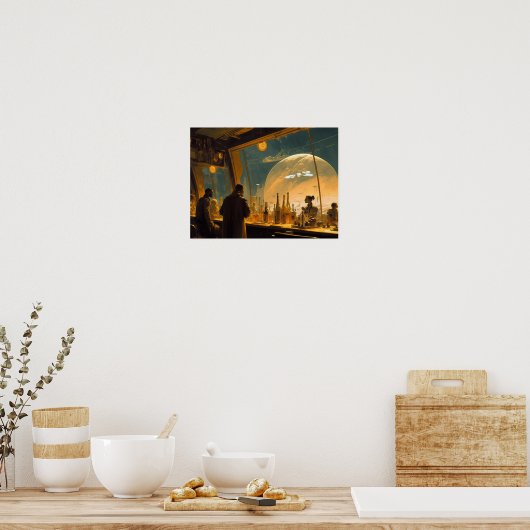 Zie je op de ruimtebalk #13 poster (Keuken)