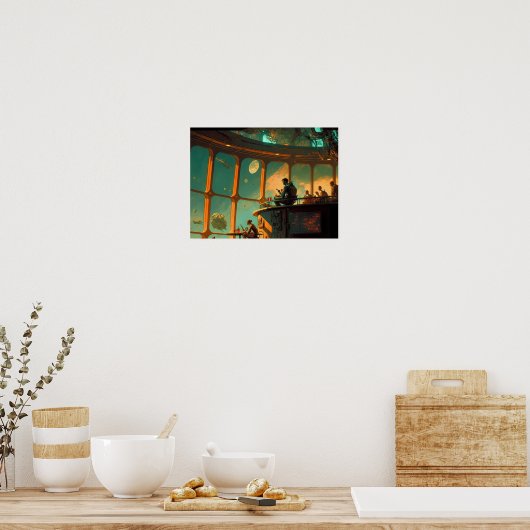 Zie je op de ruimtebalk #1 poster (Keuken)