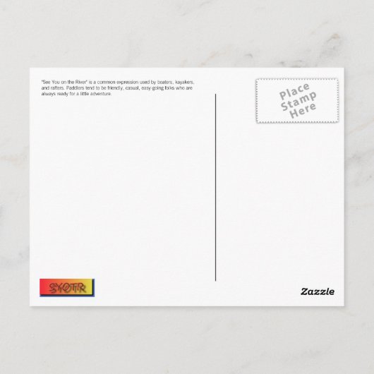 Zie je op het Briefkaart van de rivier (Achterkant)