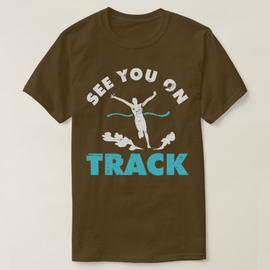 Zie je op het spoor met nummer en veld t-shirt (Design voorkant)