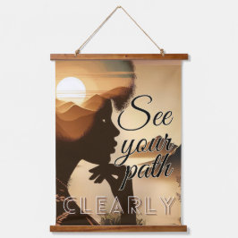 Zie je pad duidelijk gethematiseerd hangend wandkleed