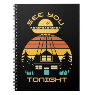 Zie je vanavond grappige Alien UFO Notitieboek