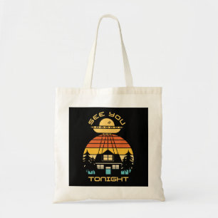 Zie je vanavond grappige Alien UFO Tote Bag