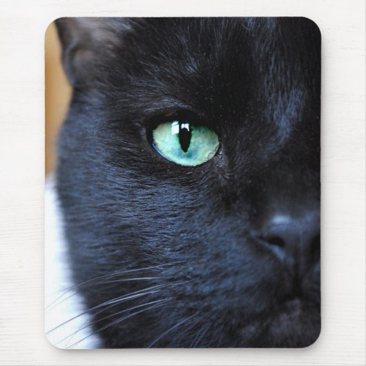 Zie je zwarte kat Mousepad Muismat (Voorkant)