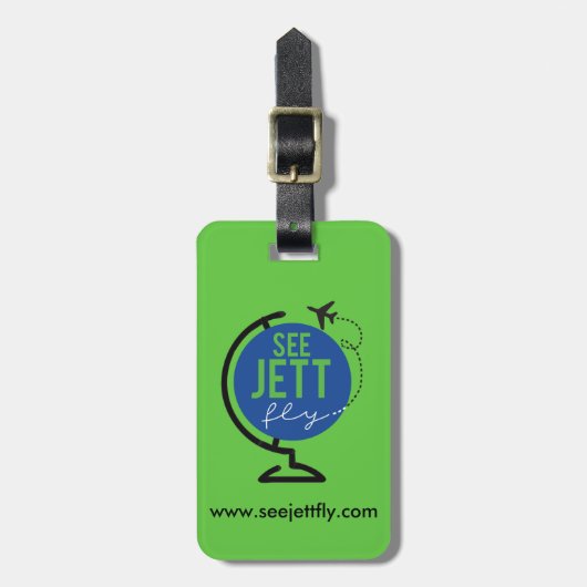 Zie Jett Fly - Luggage en Label bagage (groen) Bagagelabel (Voorkant verticaal)