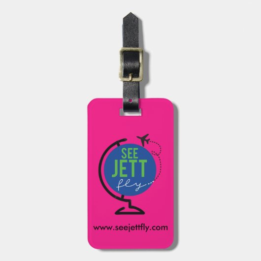 Zie Jett Fly - Luggage en Label in tas (roze) Bagagelabel (Voorkant verticaal)