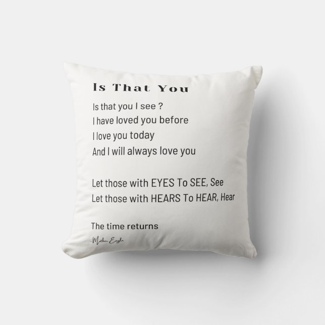 Zie jij liefdesgedichten? kussen (Voorkant)