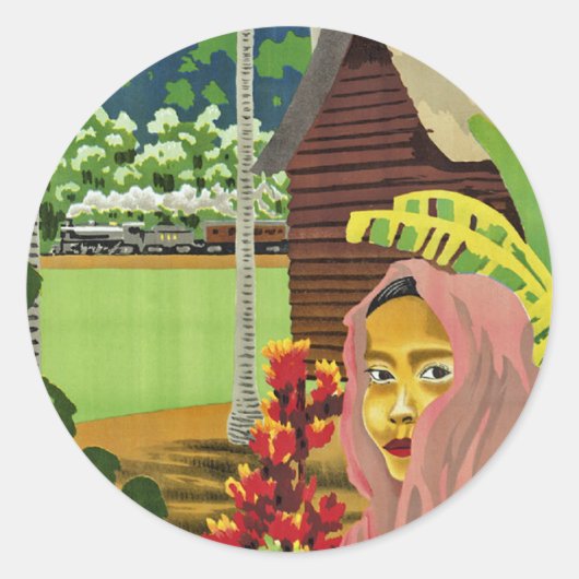 Zie Malaya Ronde Sticker (Voorkant)