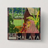 Zie Malaya Vierkante Button 5,1 Cm (Voorkant)