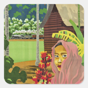 Zie Malaya Vierkante Sticker