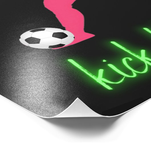 Zie me als een meisje uit Voetbal Foto Afdruk (Hoek)