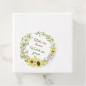 Zie me Baby shower kweken Strooi zonnebloemzaad Bedankjes Labels (In situ)