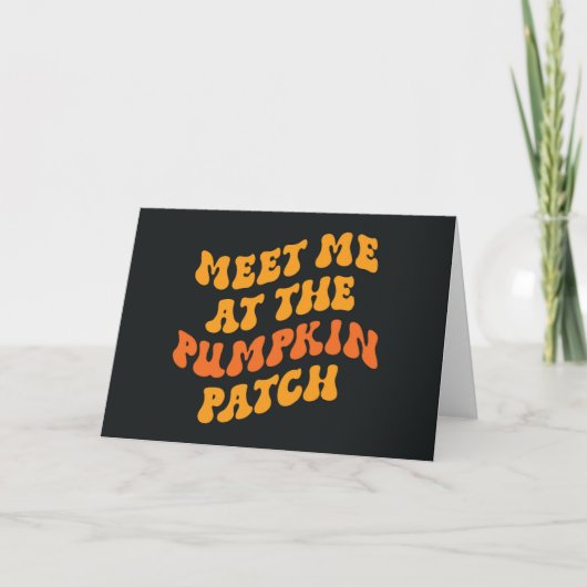 Zie Me Bij Het Pompoenveld Kaart (Voorkant)
