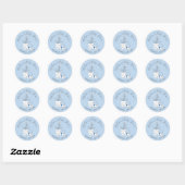 Zie me Blauw Plant Baby shower groeien Ronde Sticker (Vel)