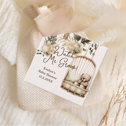 Zie me Boho Baby shower zaaien Bedankjes Labels